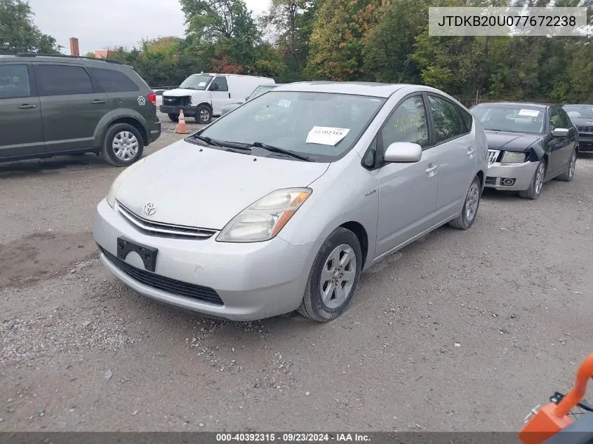 2007 Toyota Prius VIN: JTDKB20U077672238 Lot: 40392315