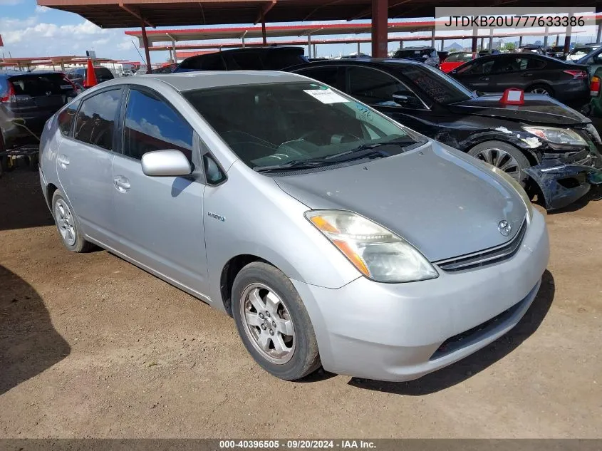 2007 Toyota Prius VIN: JTDKB20U777633386 Lot: 40396505