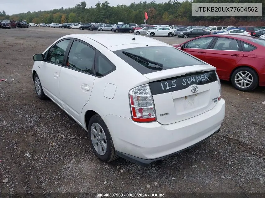 2007 Toyota Prius VIN: JTDKB20UX77604562 Lot: 40397969