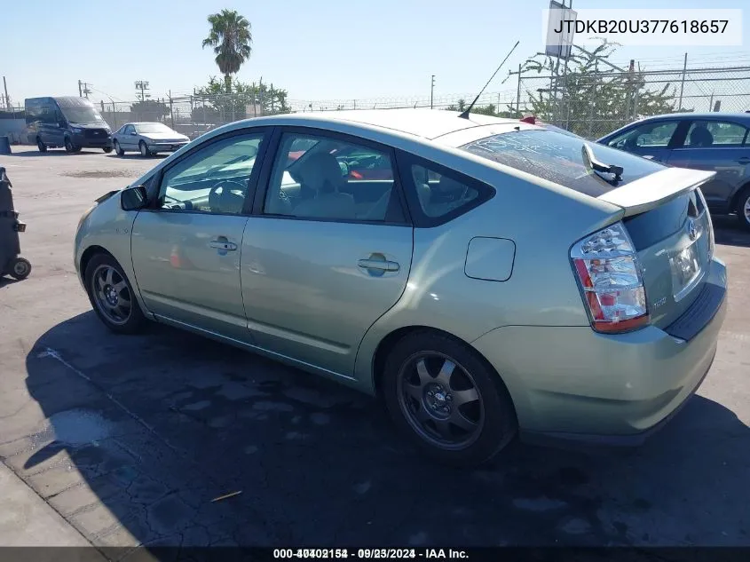 2007 Toyota Prius Touring VIN: JTDKB20U377618657 Lot: 40402154