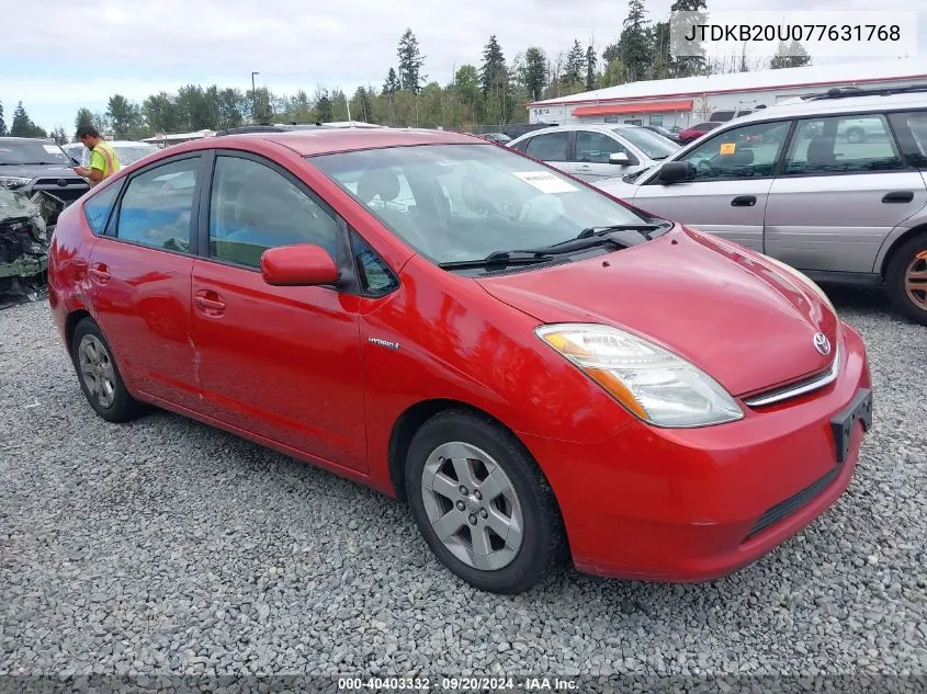 2007 Toyota Prius VIN: JTDKB20U077631768 Lot: 40403332