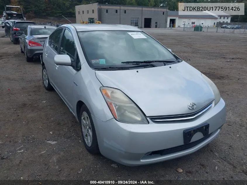 2007 Toyota Prius VIN: JTDKB20U177591426 Lot: 40410910