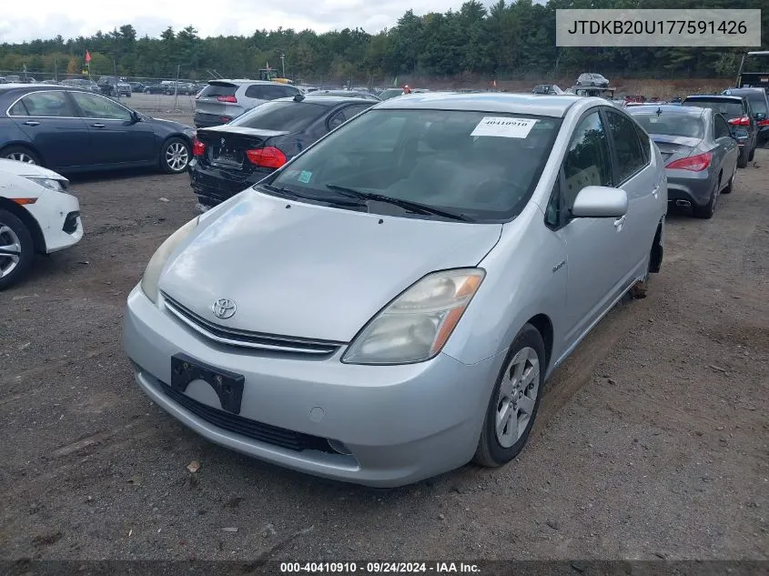 2007 Toyota Prius VIN: JTDKB20U177591426 Lot: 40410910