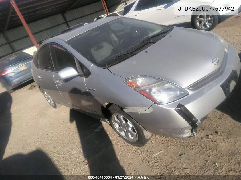 2007 Toyota Prius VIN: JTDKB20U077677942 Lot: 40415554