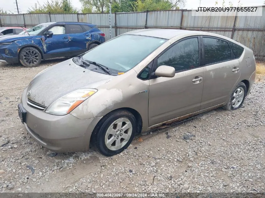 2007 Toyota Prius VIN: JTDKB20U977665627 Lot: 40423097