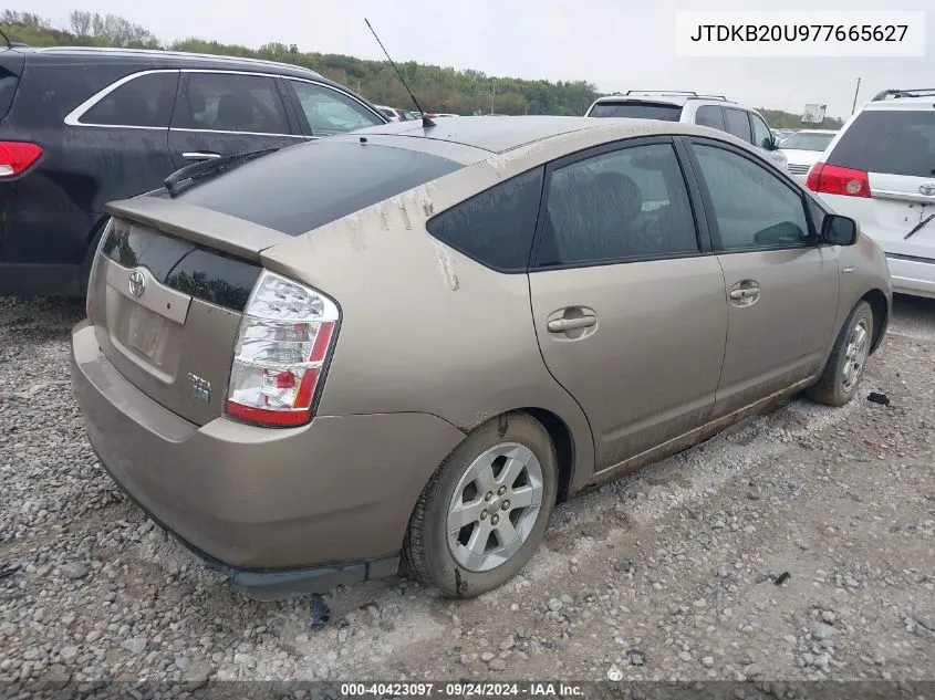 2007 Toyota Prius VIN: JTDKB20U977665627 Lot: 40423097