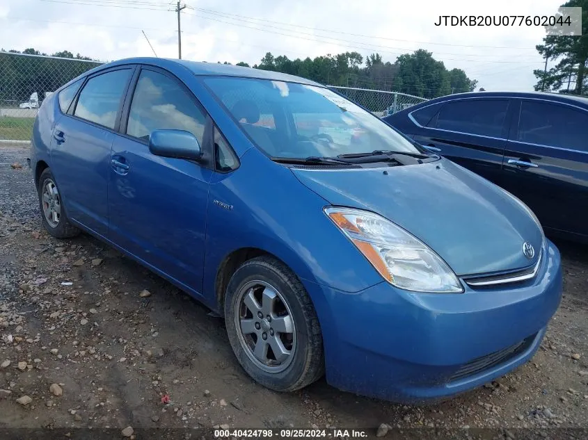 2007 Toyota Prius VIN: JTDKB20U077602044 Lot: 40424798