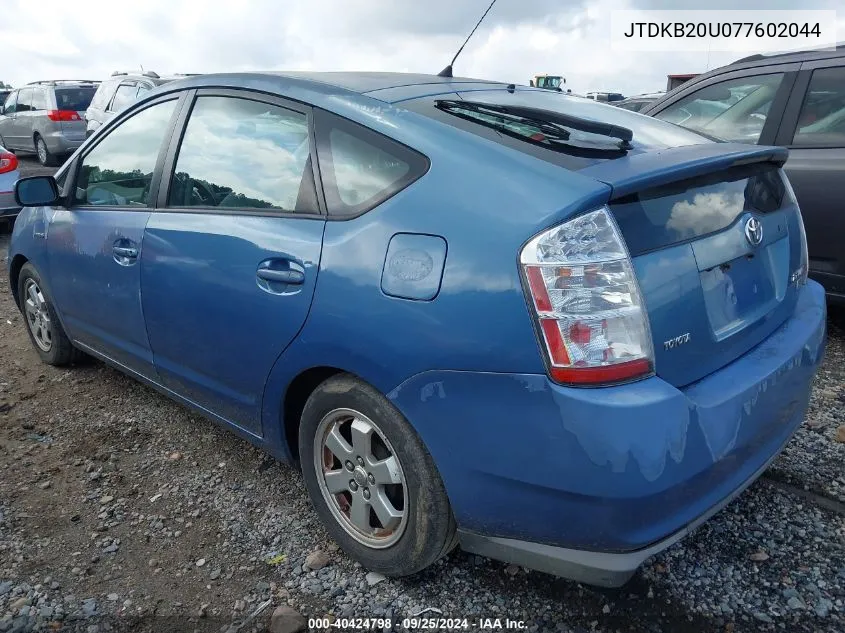 2007 Toyota Prius VIN: JTDKB20U077602044 Lot: 40424798