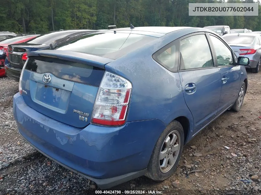 2007 Toyota Prius VIN: JTDKB20U077602044 Lot: 40424798