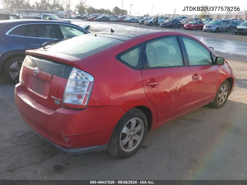 2007 Toyota Prius VIN: JTDKB20U377578256 Lot: 40437029