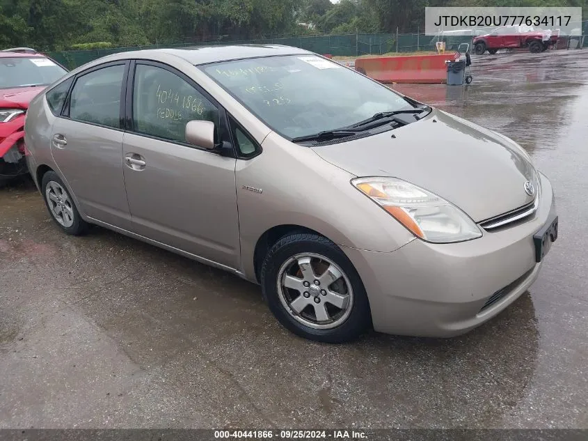 2007 Toyota Prius VIN: JTDKB20U777634117 Lot: 40441866