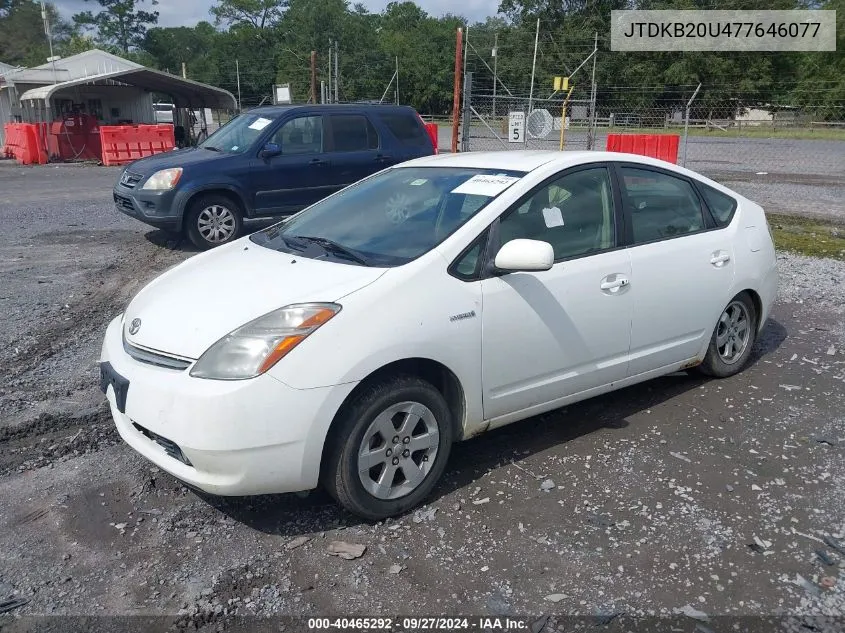 JTDKB20U477646077 2007 Toyota Prius