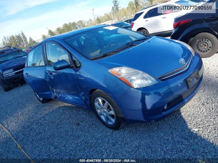 JTDKB20U277090559 2007 Toyota Prius Touring