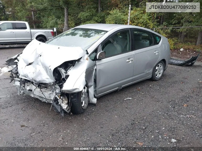 2007 Toyota Prius VIN: JTDKB20U477089252 Lot: 40468718