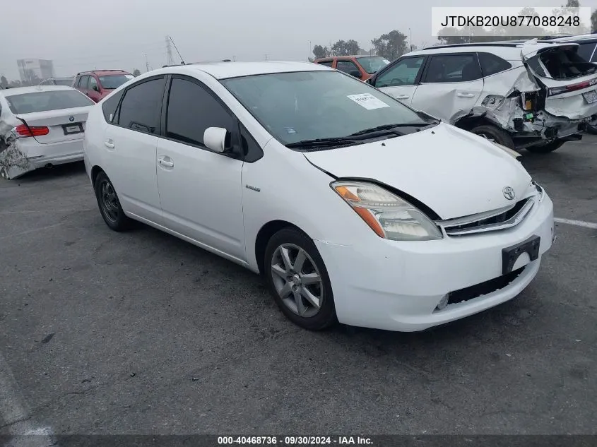 2007 Toyota Prius Touring VIN: JTDKB20U877088248 Lot: 40468736