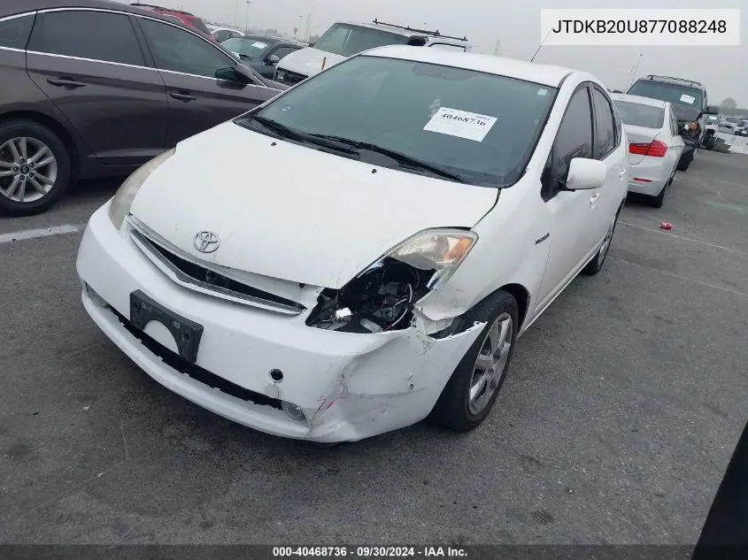 2007 Toyota Prius Touring VIN: JTDKB20U877088248 Lot: 40468736