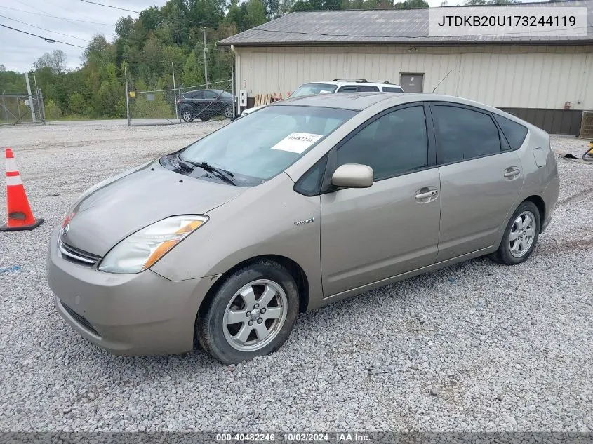 2007 Toyota Prius Base (Cvt-E) VIN: JTDKB20U173244119 Lot: 40482246