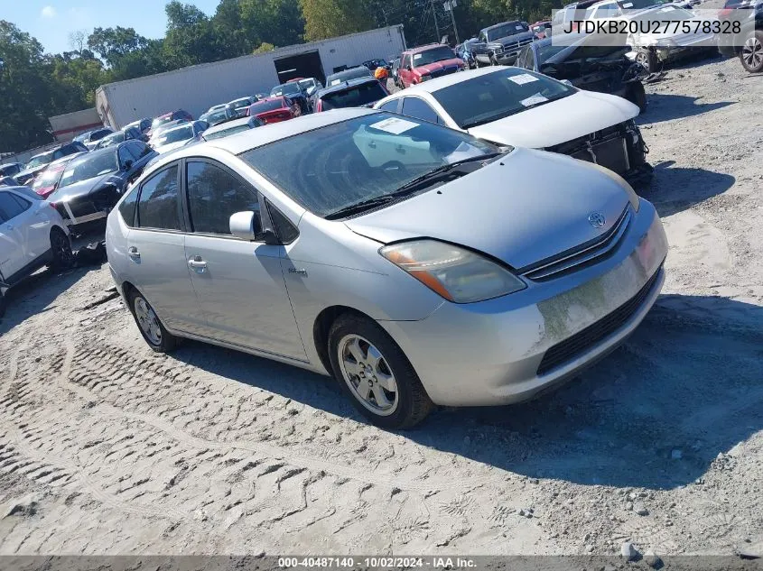 2007 Toyota Prius Base (Cvt-E) VIN: JTDKB20U277578328 Lot: 40487140