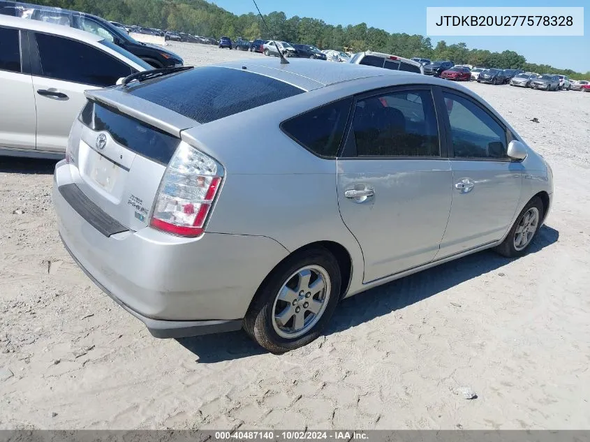 2007 Toyota Prius Base (Cvt-E) VIN: JTDKB20U277578328 Lot: 40487140