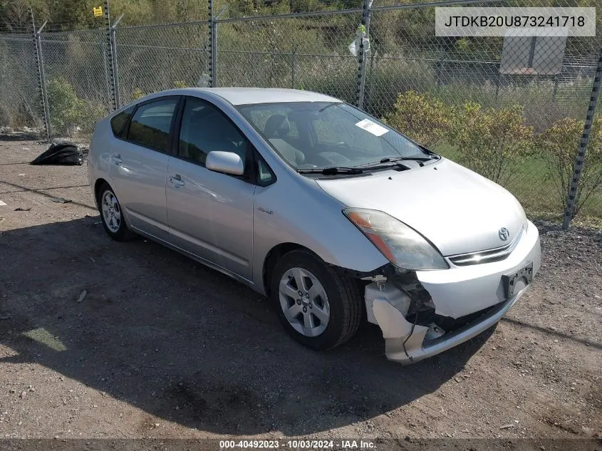 2007 Toyota Prius Base (Cvt-E) VIN: JTDKB20U873241718 Lot: 40492023