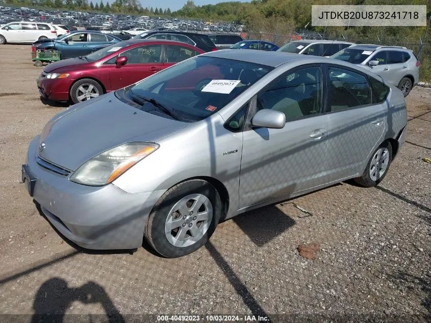 2007 Toyota Prius Base (Cvt-E) VIN: JTDKB20U873241718 Lot: 40492023