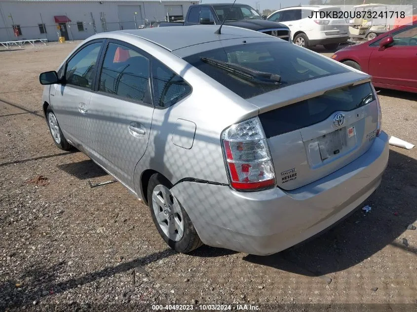 2007 Toyota Prius Base (Cvt-E) VIN: JTDKB20U873241718 Lot: 40492023