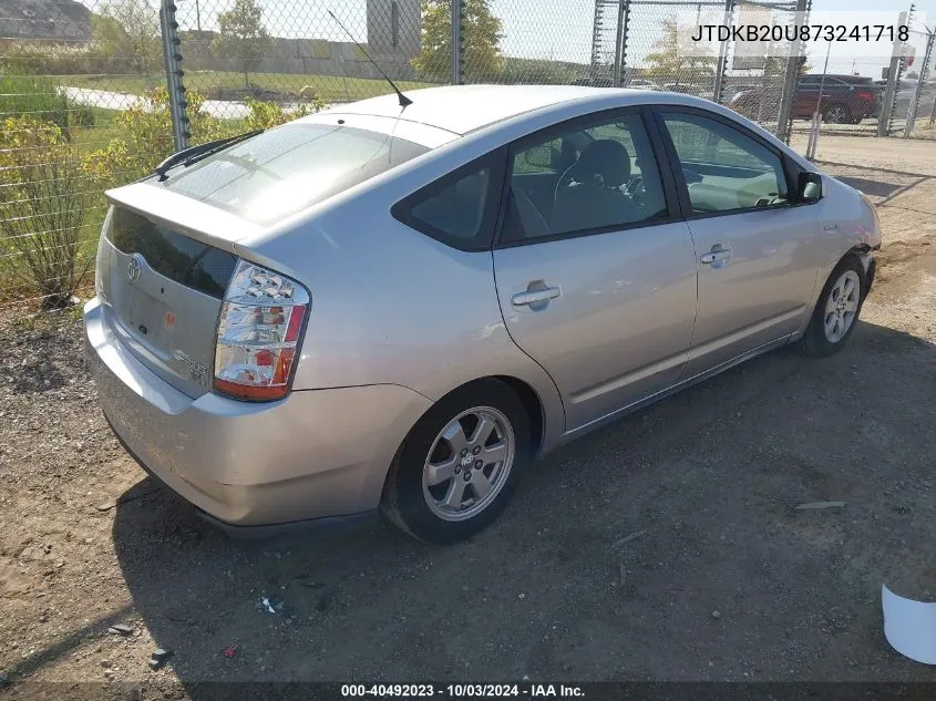 2007 Toyota Prius Base (Cvt-E) VIN: JTDKB20U873241718 Lot: 40492023