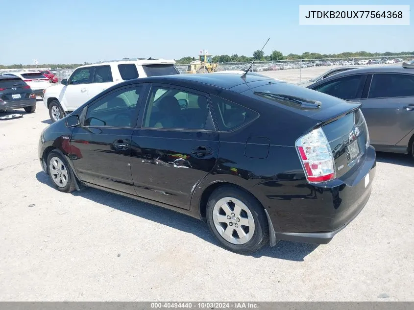 2007 Toyota Prius VIN: JTDKB20UX77564368 Lot: 40494440