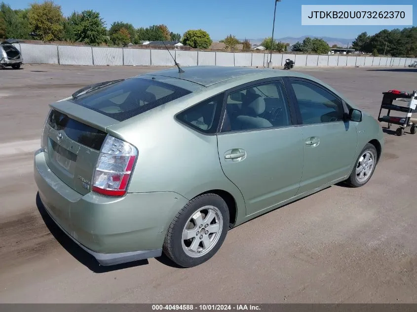 2007 Toyota Prius Base (Cvt-E) VIN: JTDKB20U073262370 Lot: 40494588