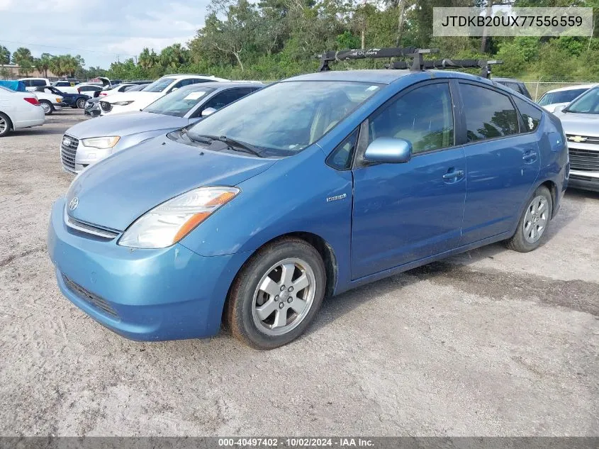 2007 Toyota Prius Base (Cvt-E) VIN: JTDKB20UX77556559 Lot: 40497402