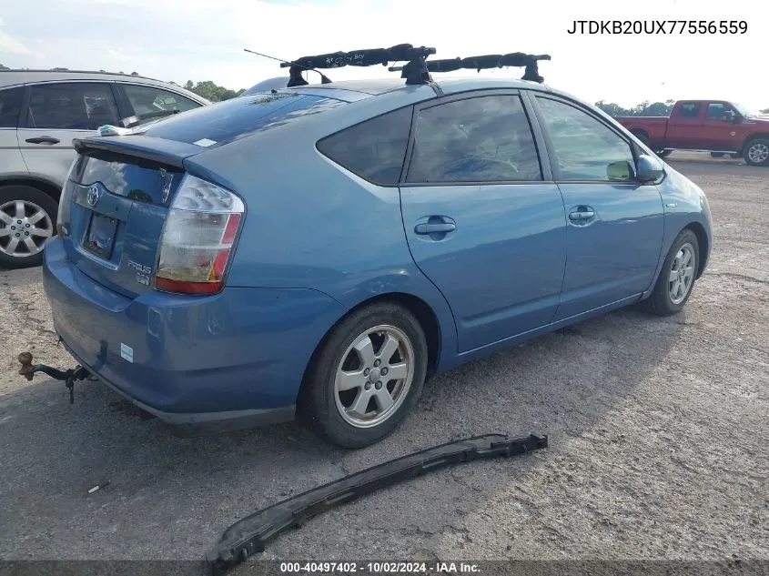 2007 Toyota Prius Base (Cvt-E) VIN: JTDKB20UX77556559 Lot: 40497402