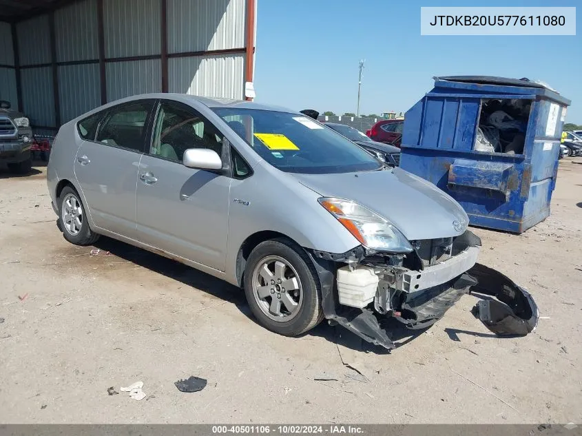 2007 Toyota Prius VIN: JTDKB20U577611080 Lot: 40501106