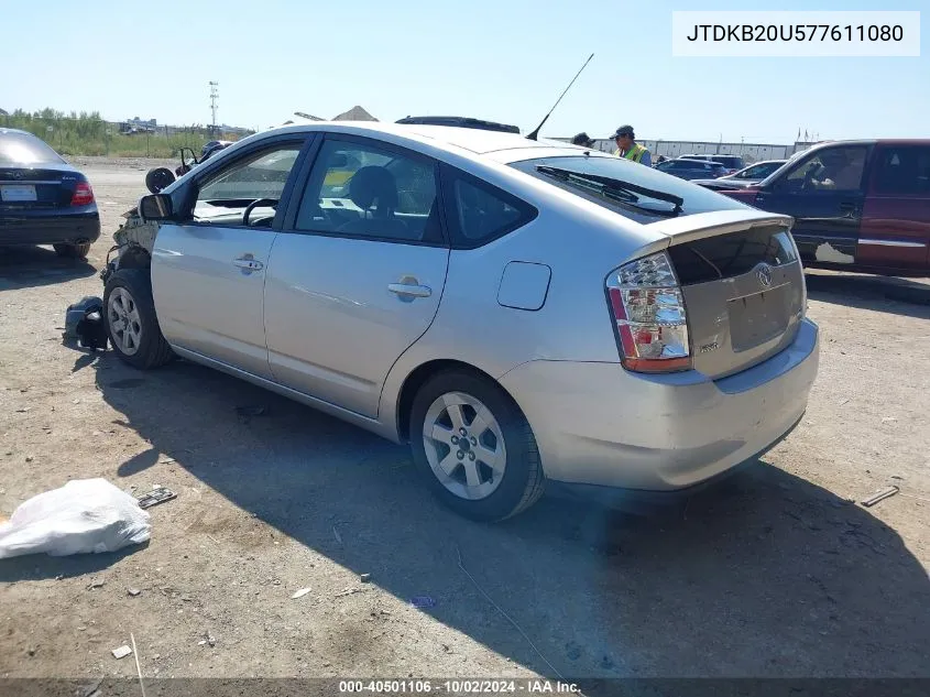 2007 Toyota Prius VIN: JTDKB20U577611080 Lot: 40501106