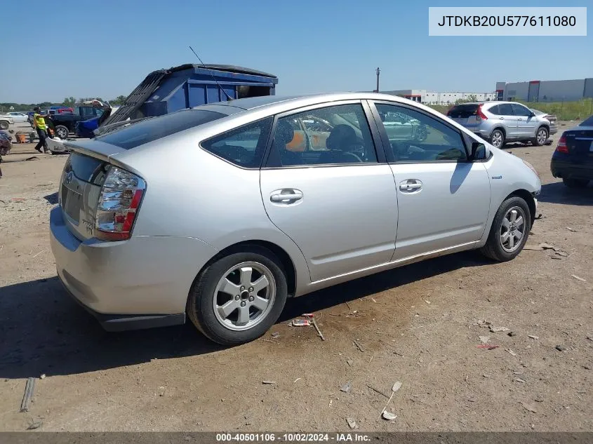 2007 Toyota Prius VIN: JTDKB20U577611080 Lot: 40501106