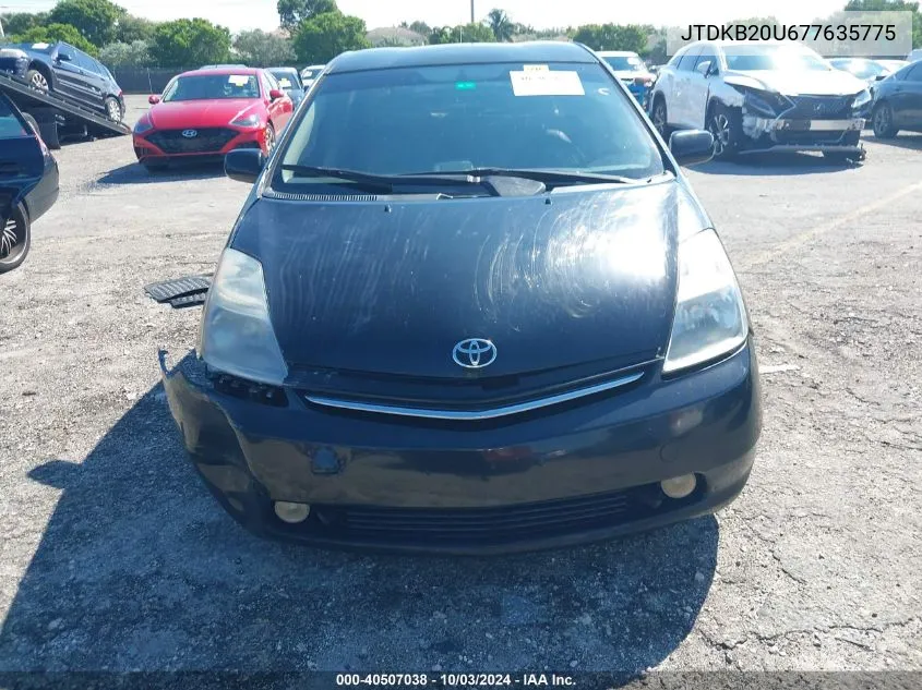 2007 Toyota Prius Base (Cvt-E) VIN: JTDKB20U677635775 Lot: 40507038