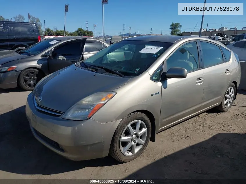 2007 Toyota Prius Touring VIN: JTDKB20U177623078 Lot: 40553925