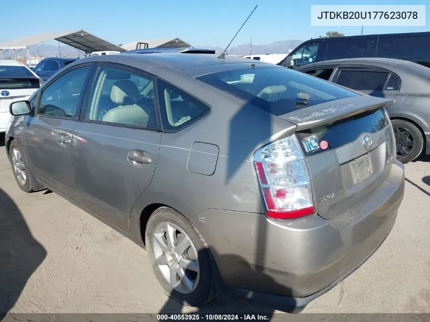 2007 Toyota Prius Touring VIN: JTDKB20U177623078 Lot: 40553925