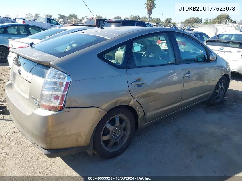 2007 Toyota Prius Touring VIN: JTDKB20U177623078 Lot: 40553925