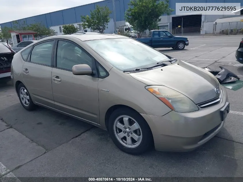 2007 Toyota Prius Base (Cvt-E) VIN: JTDKB20U777629595 Lot: 40570614