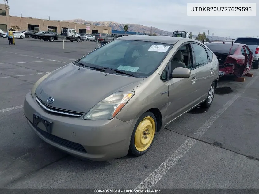 2007 Toyota Prius Base (Cvt-E) VIN: JTDKB20U777629595 Lot: 40570614