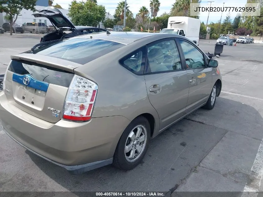 2007 Toyota Prius Base (Cvt-E) VIN: JTDKB20U777629595 Lot: 40570614