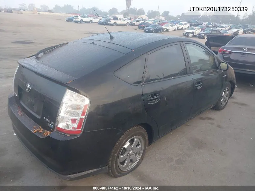 2007 Toyota Prius Base (Cvt-E) VIN: JTDKB20U173250339 Lot: 40574162