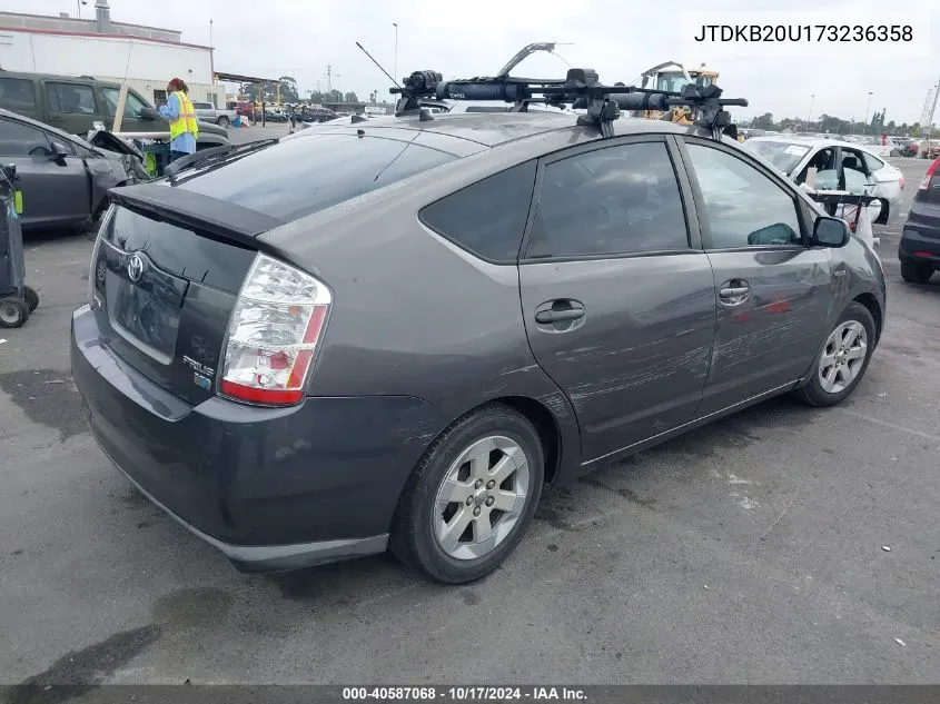 2007 Toyota Prius Base (Cvt-E) VIN: JTDKB20U173236358 Lot: 40587068