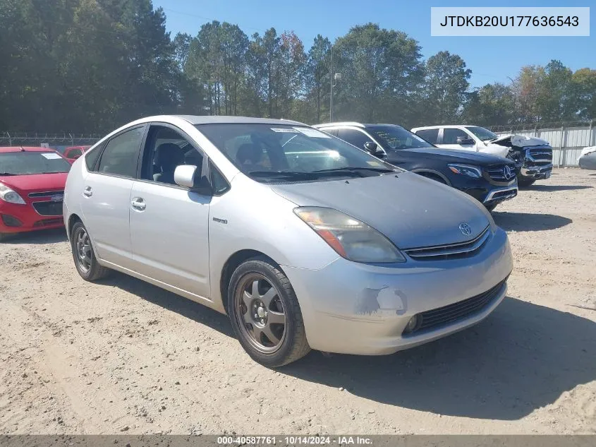 2007 Toyota Prius Touring VIN: JTDKB20U177636543 Lot: 40587761