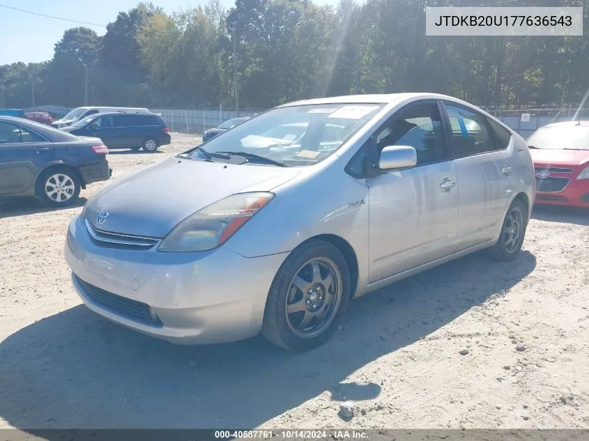 2007 Toyota Prius Touring VIN: JTDKB20U177636543 Lot: 40587761