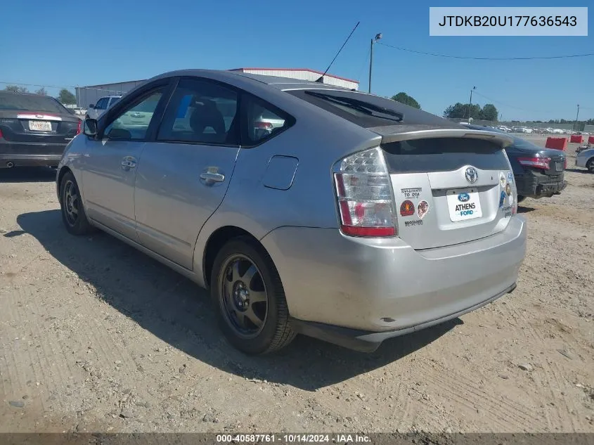 2007 Toyota Prius Touring VIN: JTDKB20U177636543 Lot: 40587761