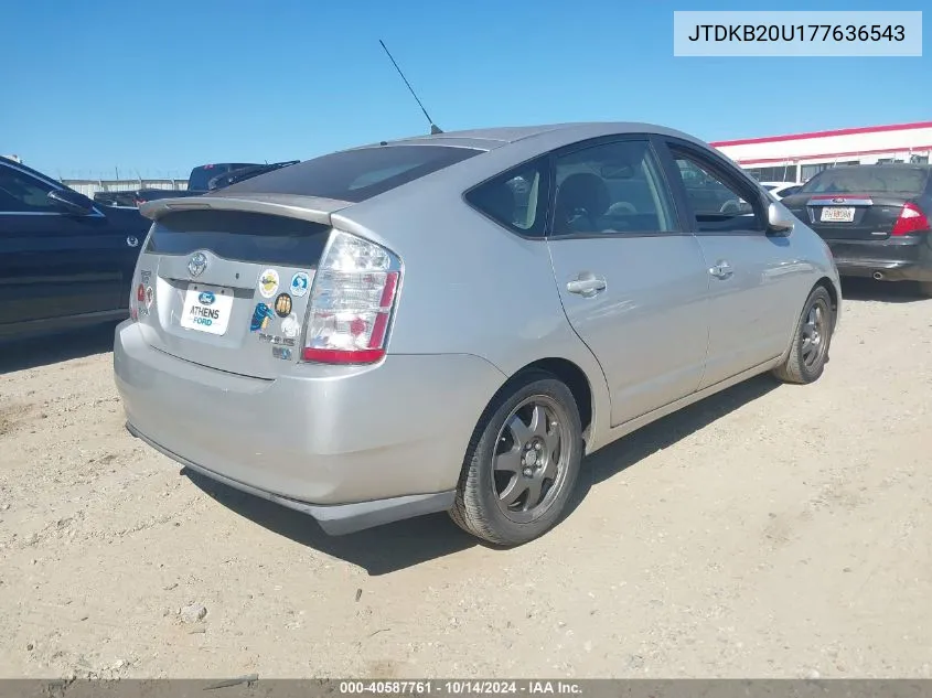 2007 Toyota Prius Touring VIN: JTDKB20U177636543 Lot: 40587761