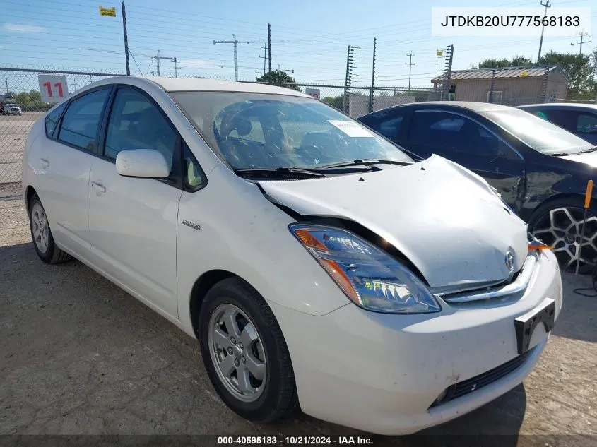 2007 Toyota Prius Base (Cvt-E) VIN: JTDKB20U777568183 Lot: 40595183