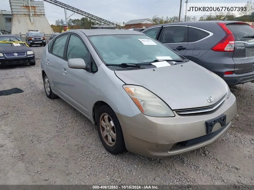 2007 Toyota Prius VIN: JTDKB20U677607393 Lot: 40612853