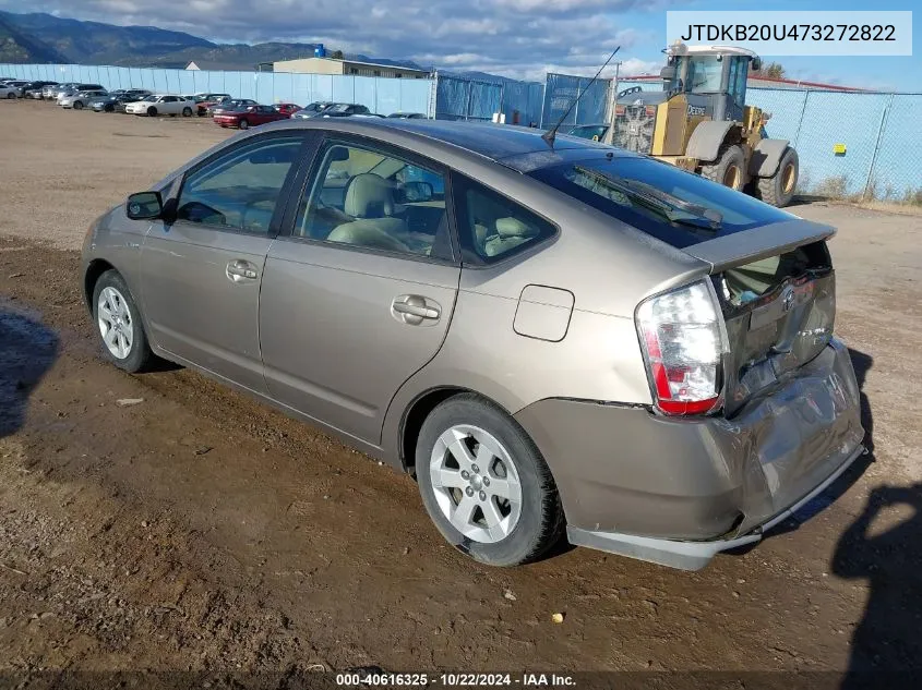 2007 Toyota Prius VIN: JTDKB20U473272822 Lot: 40616325